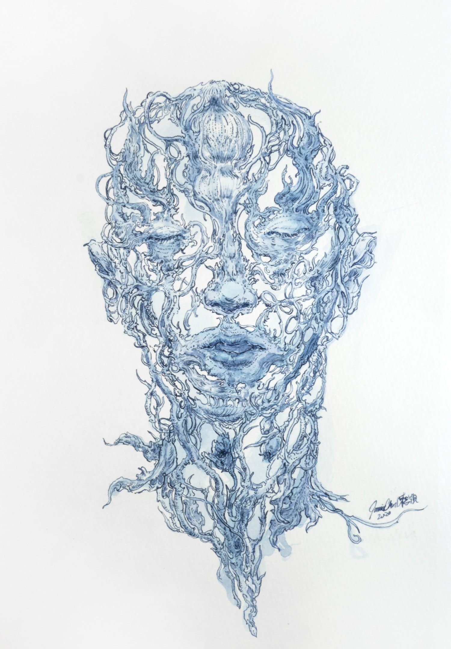 veiny portrait study 1